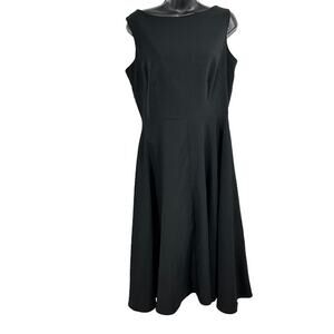 Bettie Page Women's Black Swing Dress Size Large Retro Rockabilly Pinup